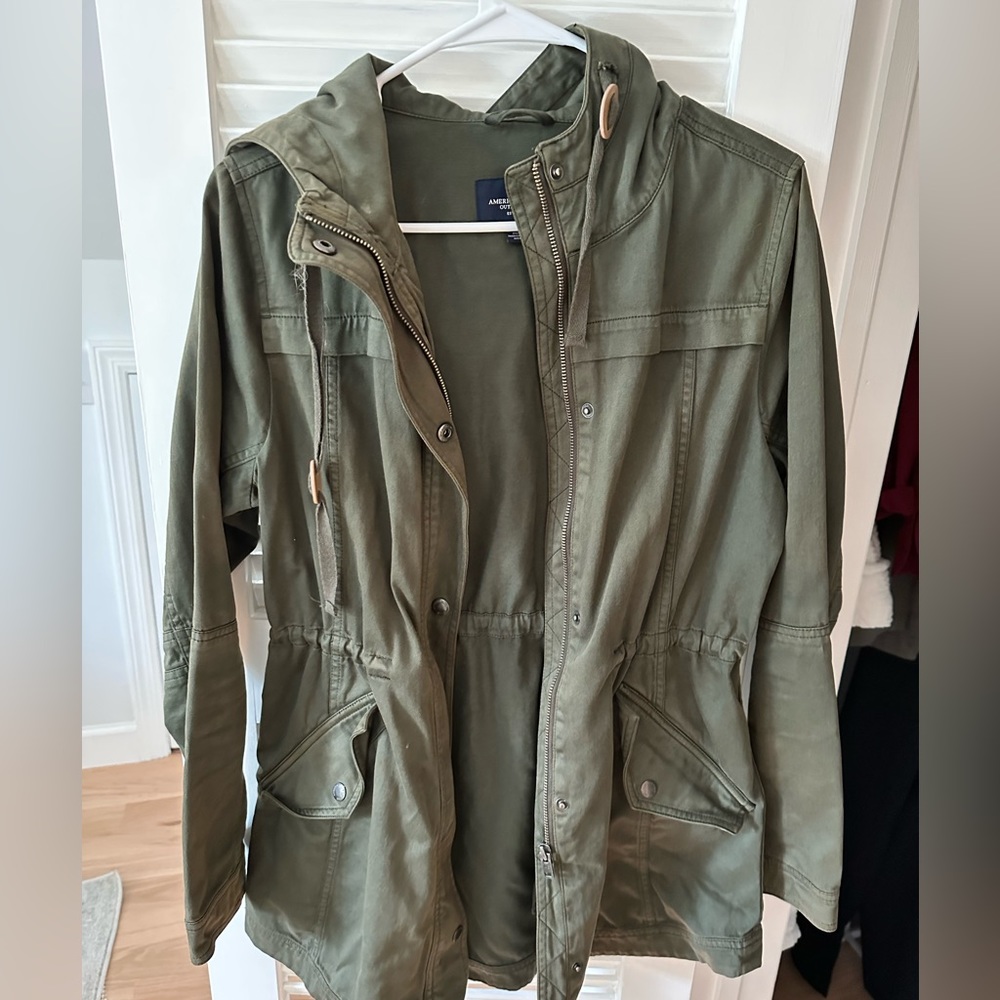 Army green lightweight jacket